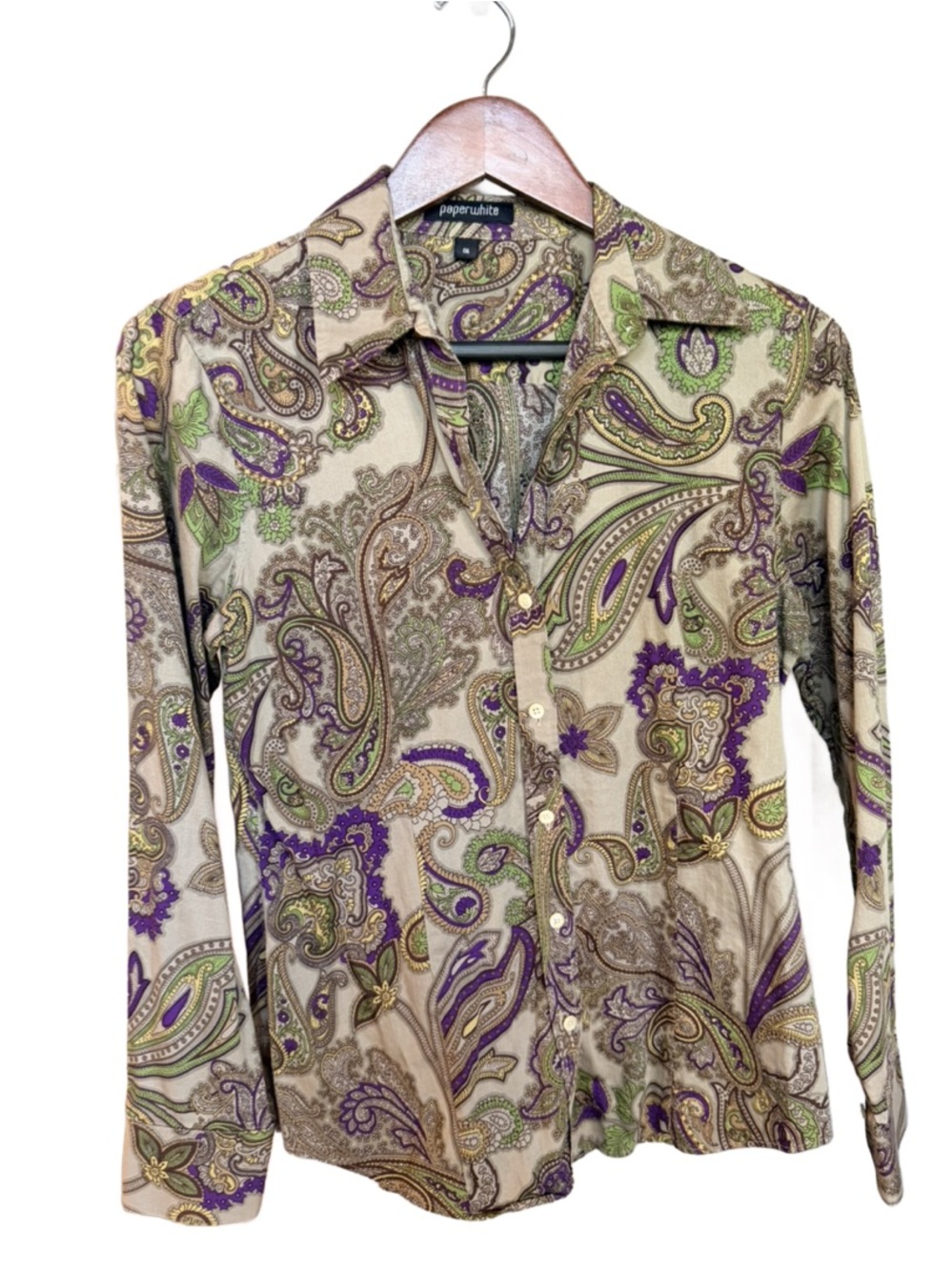 Paperwhite Paisley Long Sleeve Blouse